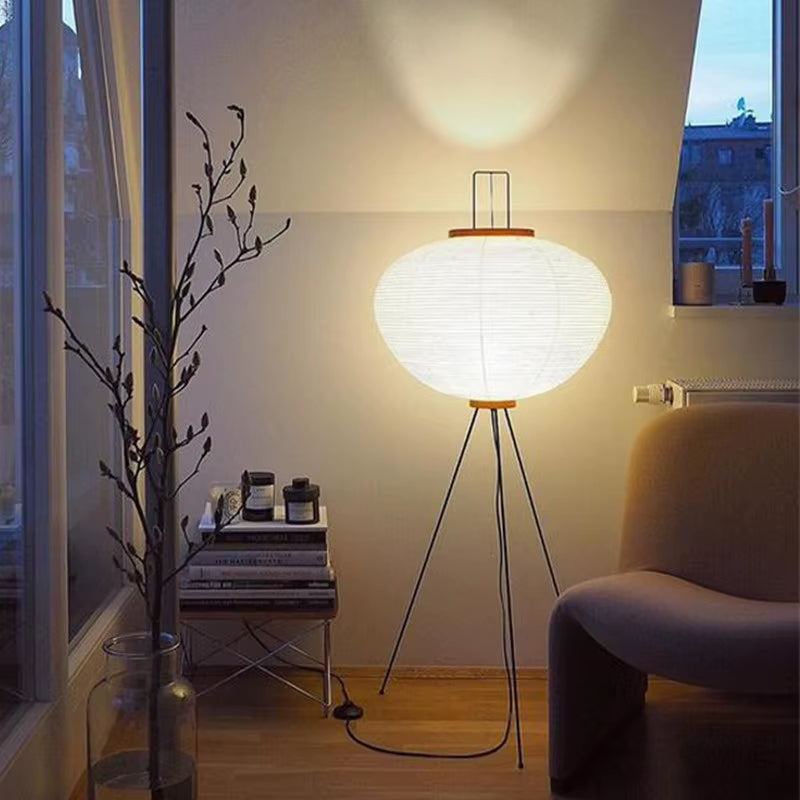 Akari 10A Floor Lamp Japanese Paper Floor Lamp White Minimalist Led Desktop Decorative Lamp Villa Art Room Corner Studio Lamp